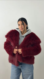 Fluffy Jacket Bordeaux