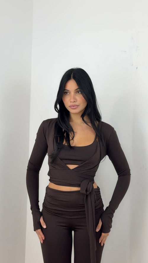 Coordinato Pilates Marrone