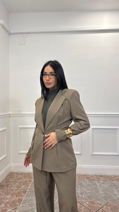 Tailleur Strutturato Fango