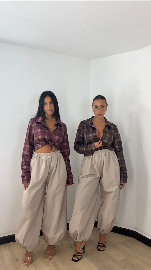 Camicia Quadri crop