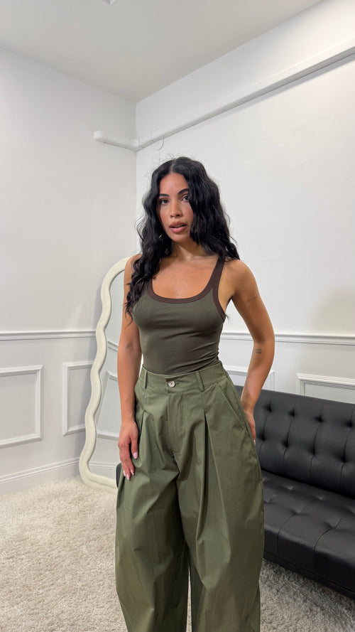 Pantalone balloon Just West Verde Militare