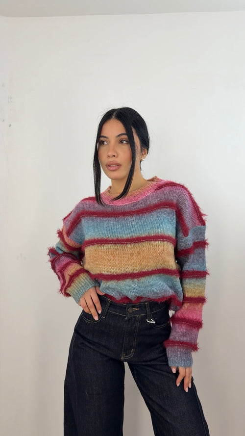 Pull Soft Stripes Rosa