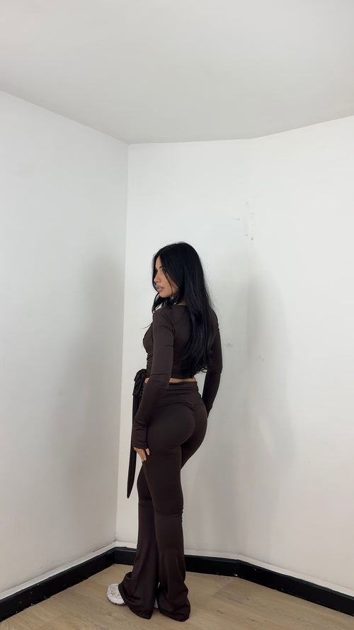 Coordinato Pilates Marrone