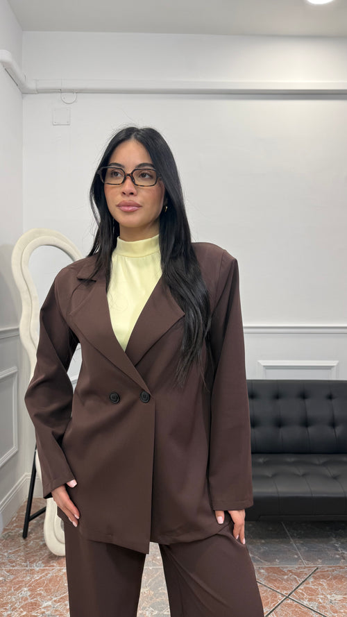 Tailleur City Marrone