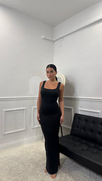 Long Dress Minimal Nero