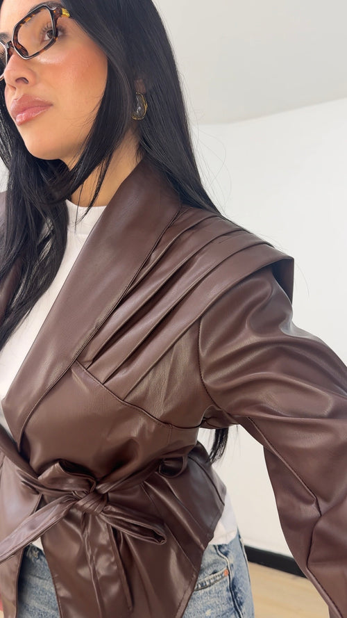 Trench Ecopelle Imperial Marrone