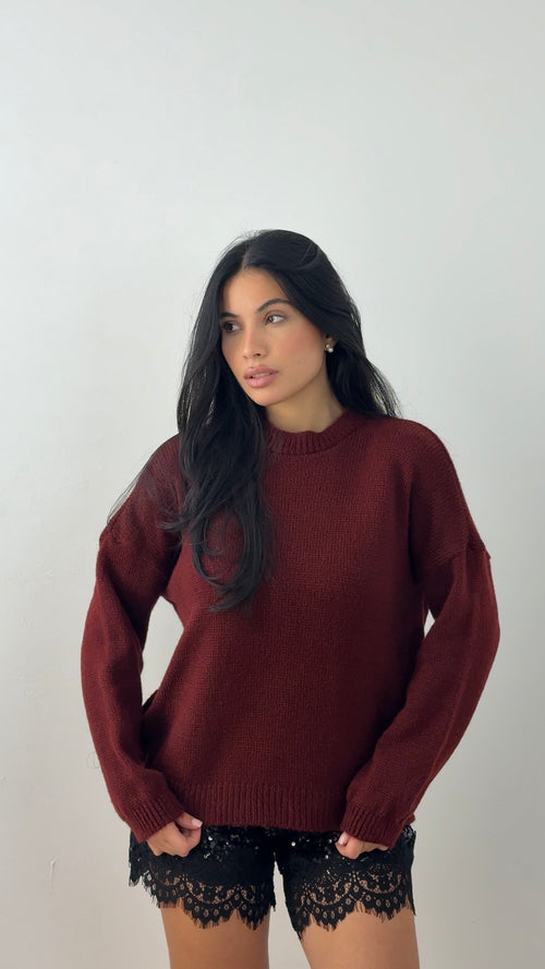 Pull Easy Winter Bordeaux