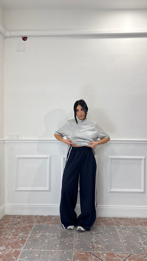 Pantalone Sporty Stripe Blu Navy