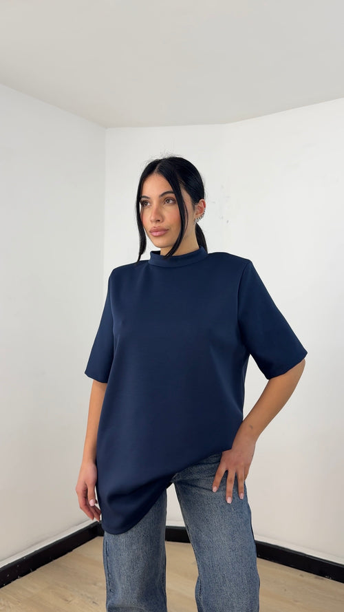 T-Shirt Cuore Blu Navy