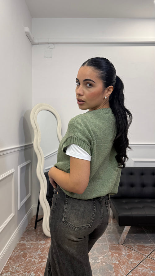 Gilet in filo Verde