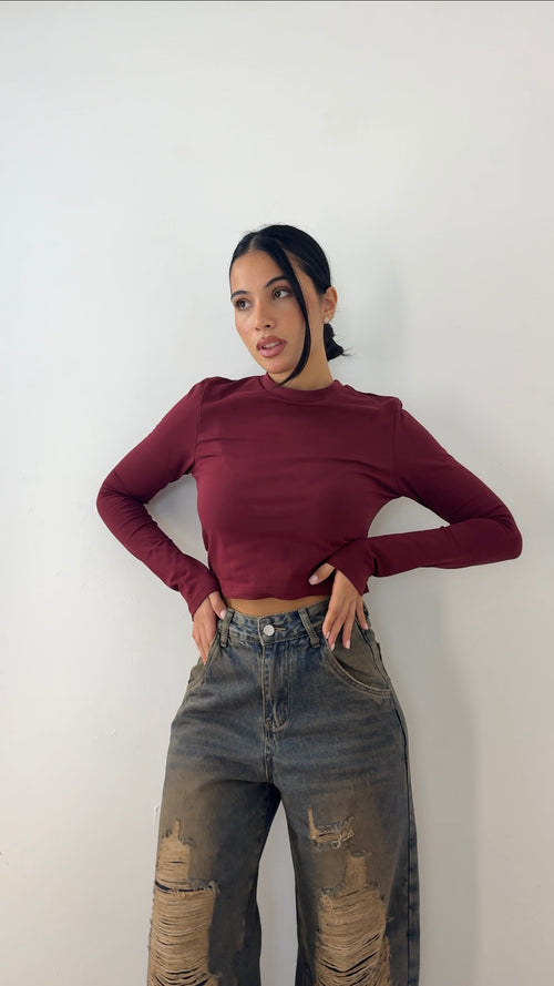 Maglia crop low cost