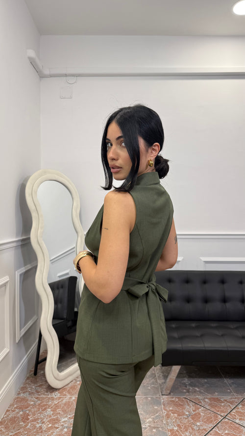 Tailleur Ilaria Verde Militare