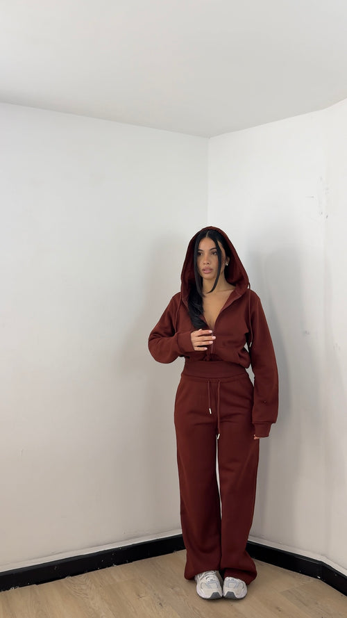Coordinato di tuta Aria Bordeaux