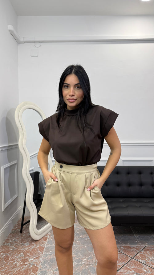 T-Shirt in Lycra con spalline