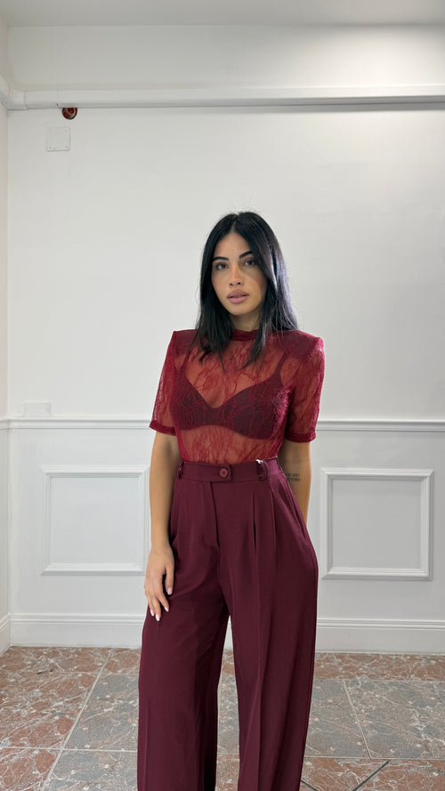 Body Flower in Pizzo Bordeaux