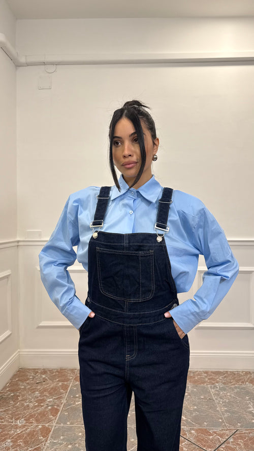 Salopette in Denim lavaggio zero
