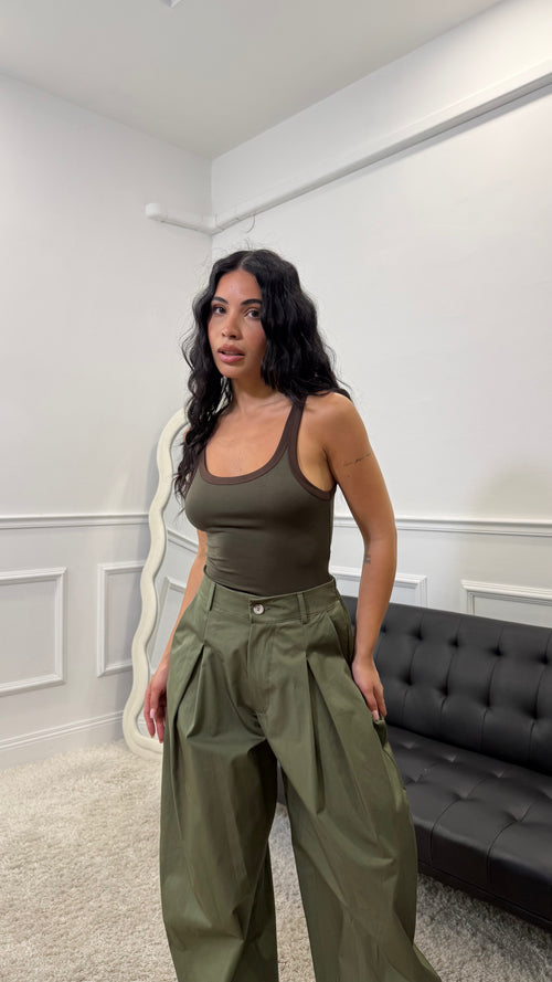 Pantalone balloon Just West Verde Militare