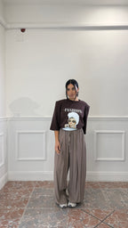 Pantalone Soft Taupe Fango
