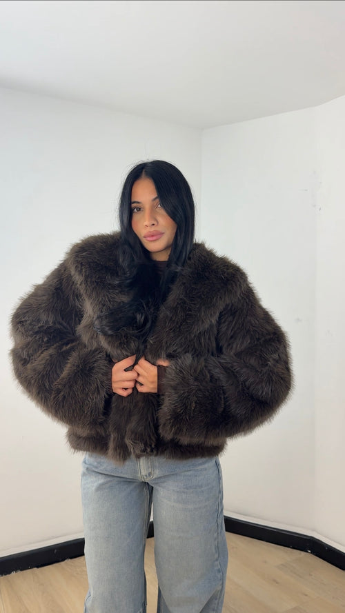 Fluffy Jacket Brown