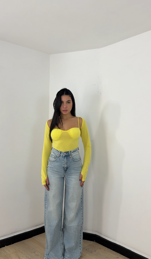 Body twinset giallo