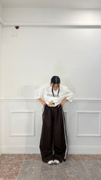 Pantalone Sporty Stripe Marrone
