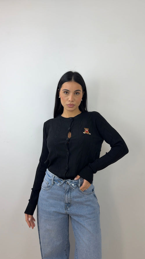 Cardigan Teddy Nero