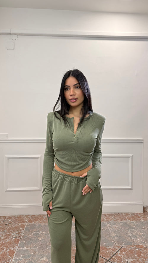 Coordinato Botton Mood Verde Militare