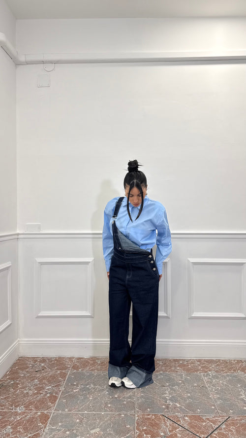 Salopette in Denim lavaggio zero