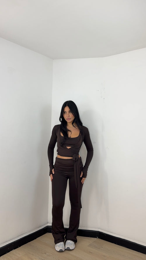 Coordinato Pilates Marrone