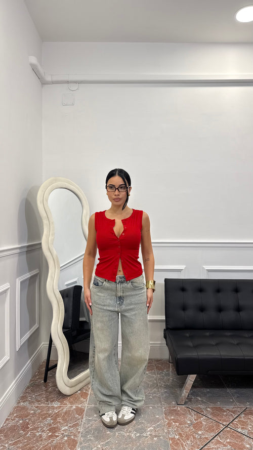 Jeans Barrel Fit taglio vivo