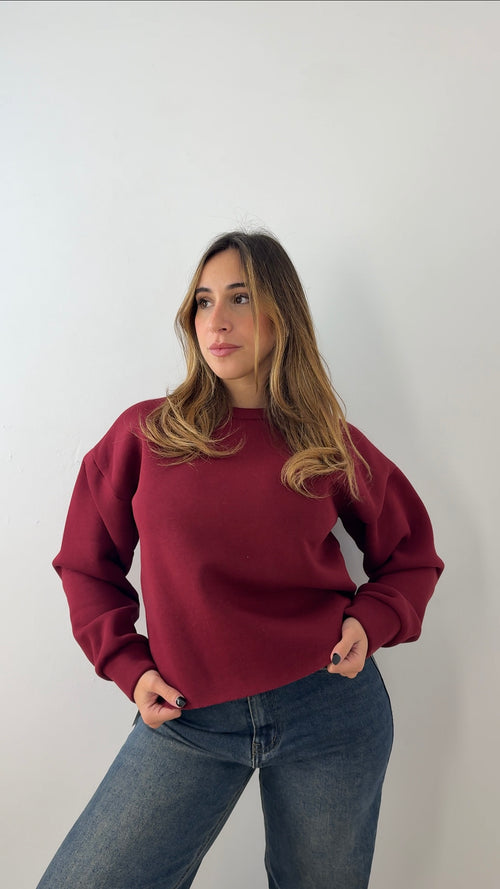 Felpa basic girocollo