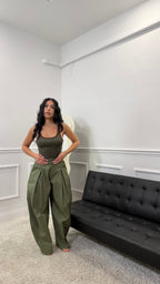 Pantalone balloon Just West Verde Militare