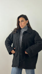 Giacca Soft Teddy Nera