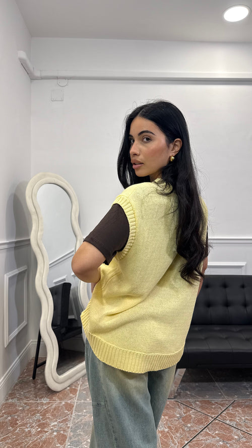 Gilet in filo Giallo