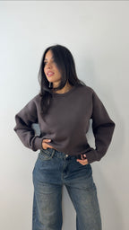 Felpa basic girocollo