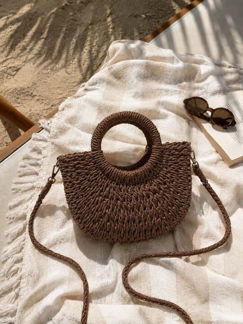 Borsa in paglia testa di moro