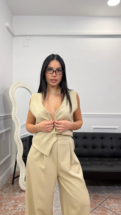 Tailleur Panciotto Beige