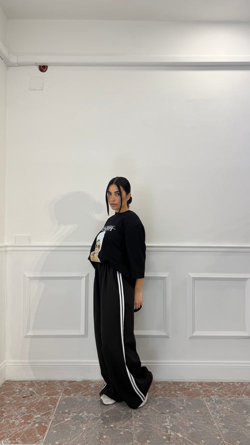 Pantalone Sporty Stripe Nero