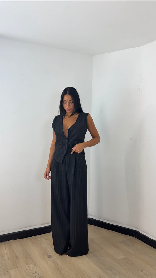 Coordinato gessato low cost