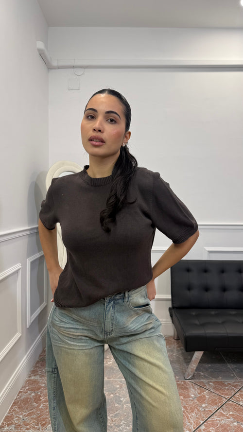 Maglia Alice in Filo Marrone