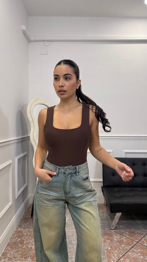 Body Giromanica Scollo Quadrato