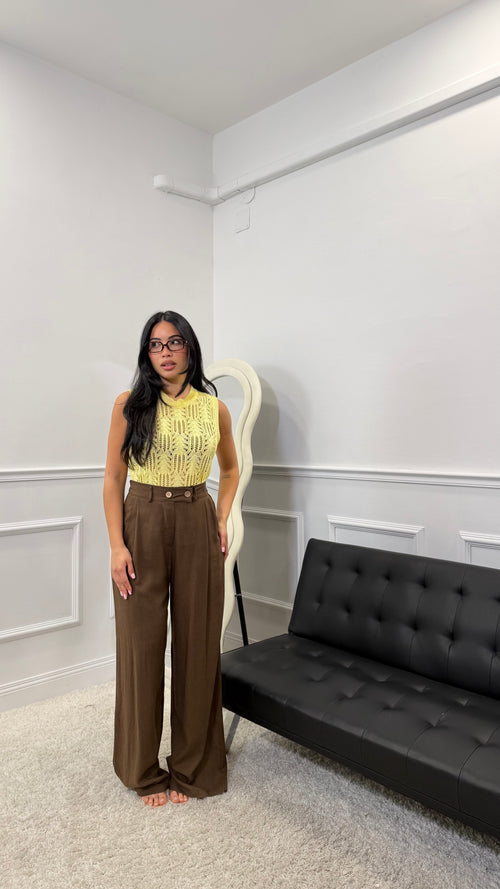 Pantalone Zoe in Misto Lino
