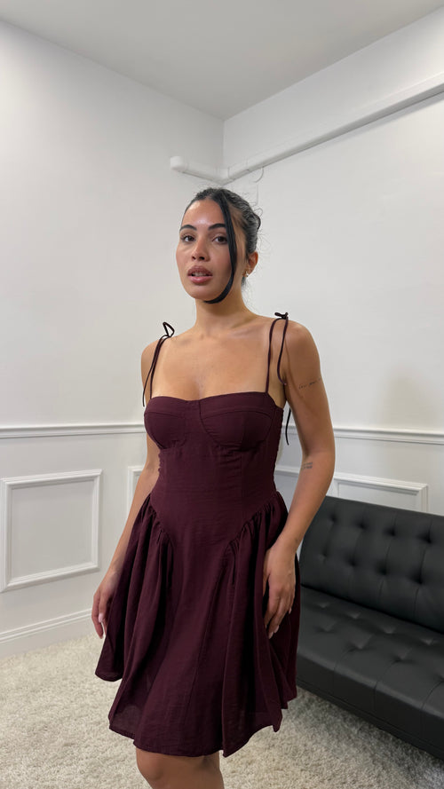 Mini Dress Dolly Bordeaux