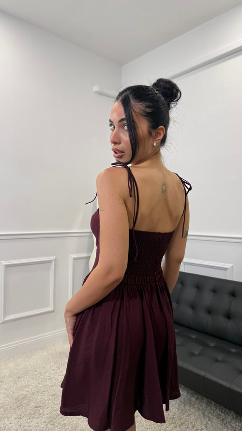 Mini Dress Dolly Bordeaux