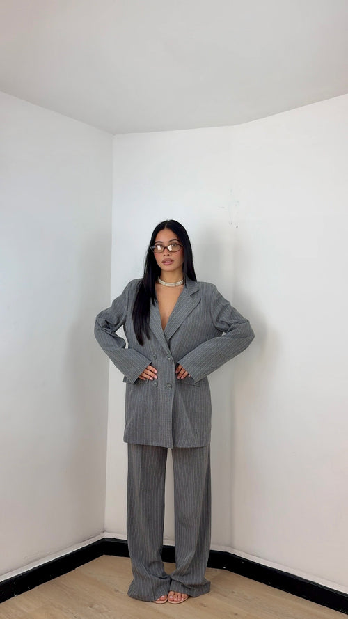 Tailleur Gessato Penelope Grigio