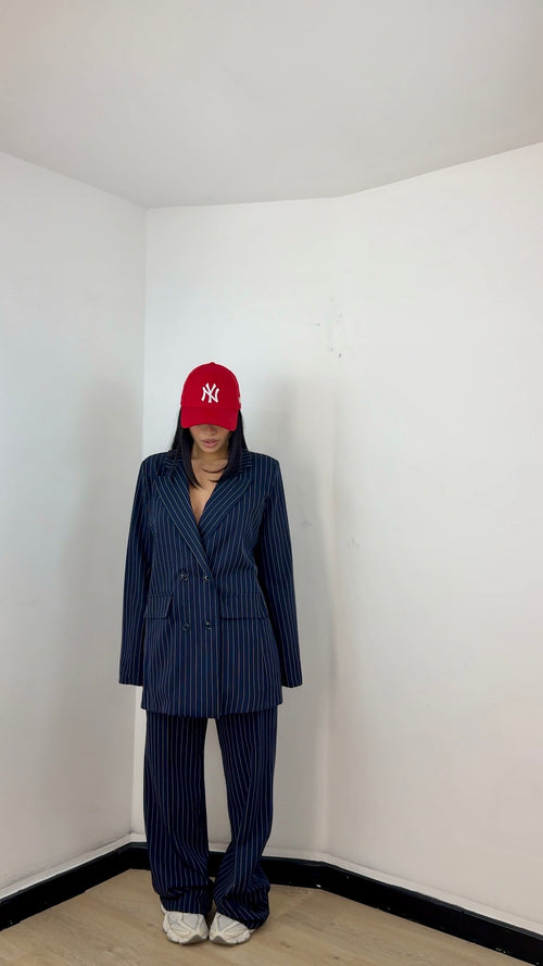 Tailleur Gessato Penelope Blu