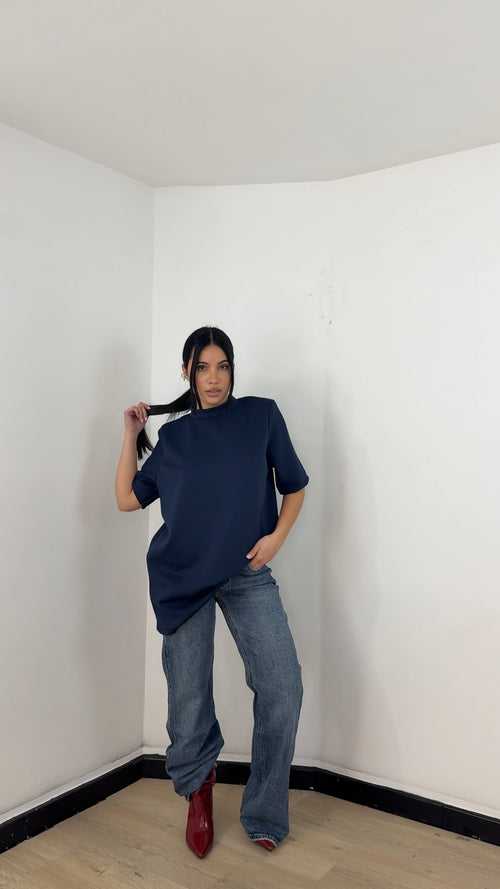 T-Shirt Cuore Blu Navy