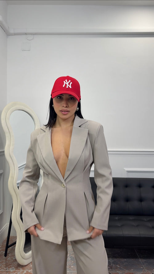 Tailleur Strutturato Beige