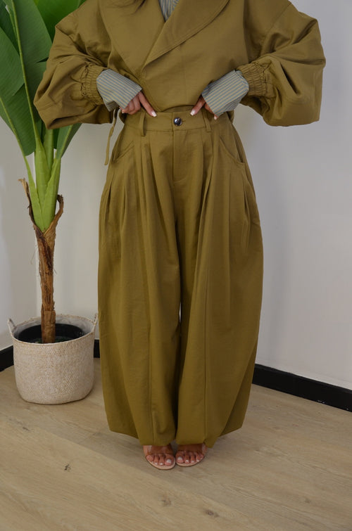 Pantalone pence con coulisse