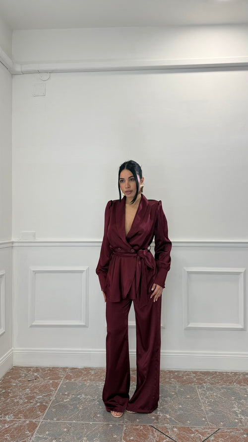 Coordinato Diana Satin Bordeaux